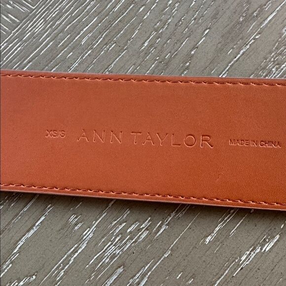 Ann Taylor Brown Suede Leather WIDE Belt Gold-Tone Buckle Women’s Size XS/S NWT - Picture 4 of 12